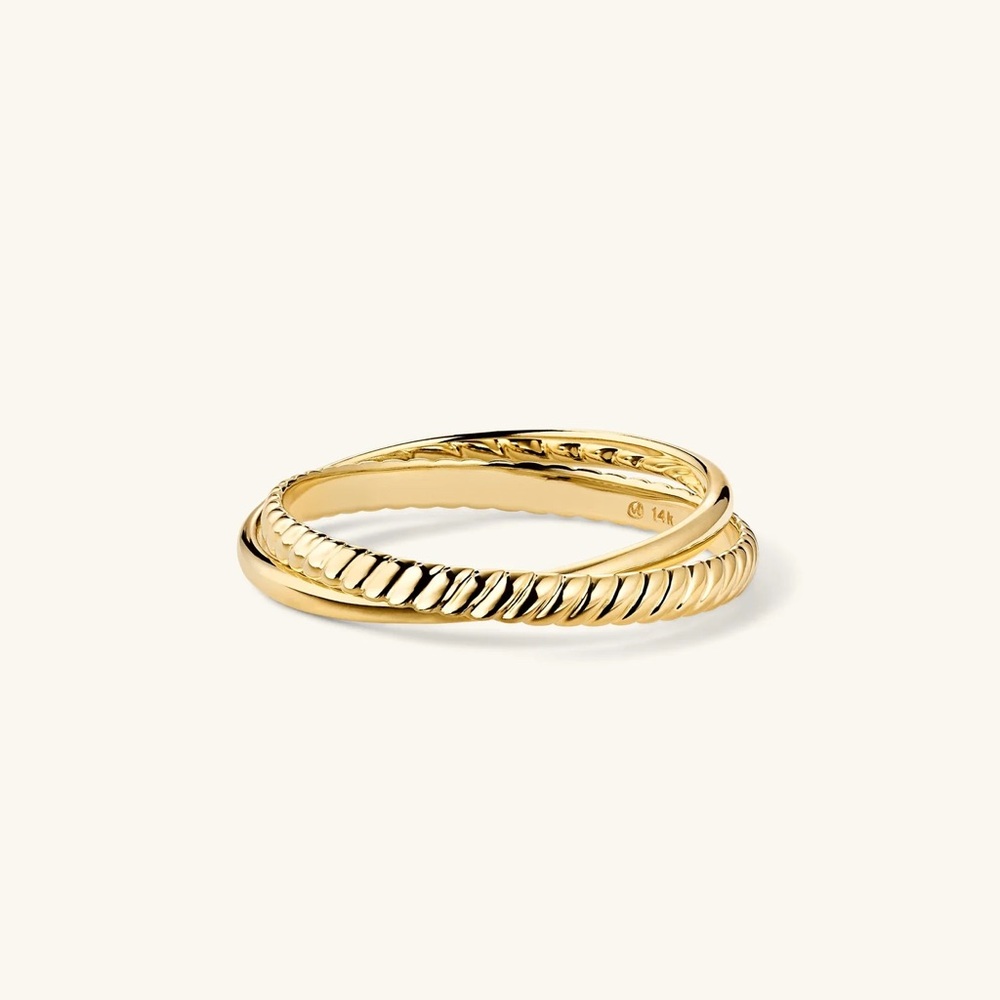 Mejuri Duo Ring 14k Gold Size: 4